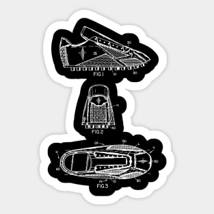 Soccer Shoe Vintage Patent Drawing Sticker